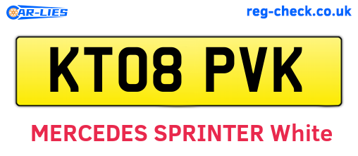 KT08PVK are the vehicle registration plates.