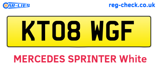 KT08WGF are the vehicle registration plates.