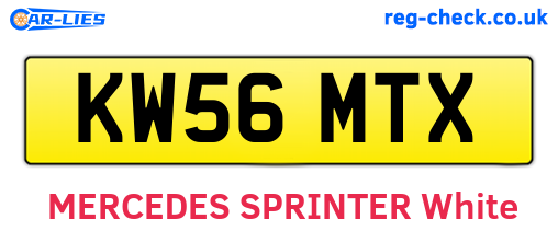 KW56MTX are the vehicle registration plates.