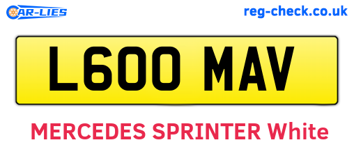 L600MAV are the vehicle registration plates.