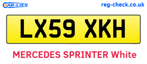 LX59XKH are the vehicle registration plates.