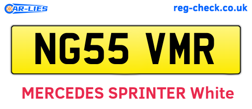 NG55VMR are the vehicle registration plates.