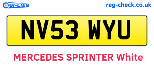 NV53WYU are the vehicle registration plates.