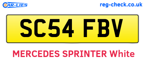 SC54FBV are the vehicle registration plates.