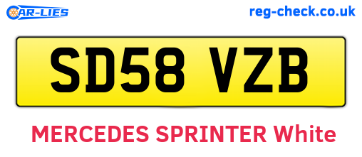 SD58VZB are the vehicle registration plates.