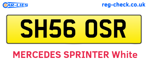 SH56OSR are the vehicle registration plates.