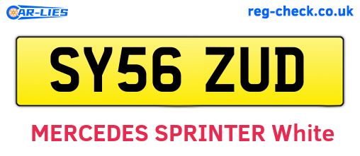 SY56ZUD are the vehicle registration plates.