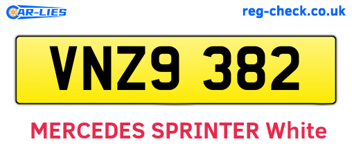 VNZ9382 are the vehicle registration plates.