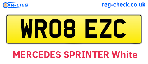 WR08EZC are the vehicle registration plates.