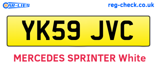 YK59JVC are the vehicle registration plates.