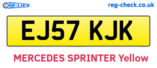 EJ57KJK are the vehicle registration plates.