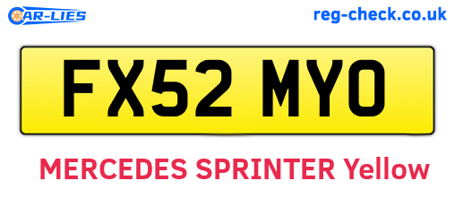 FX52MYO are the vehicle registration plates.