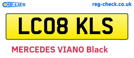 LC08KLS are the vehicle registration plates.