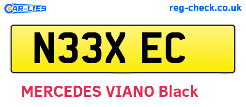 N33XEC are the vehicle registration plates.