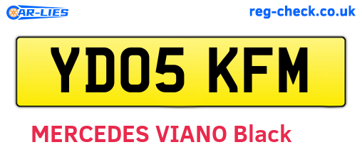 YD05KFM are the vehicle registration plates.