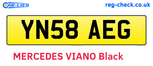 YN58AEG are the vehicle registration plates.
