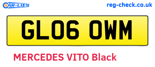 GL06OWM are the vehicle registration plates.