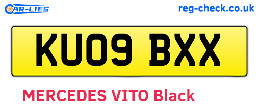 KU09BXX are the vehicle registration plates.