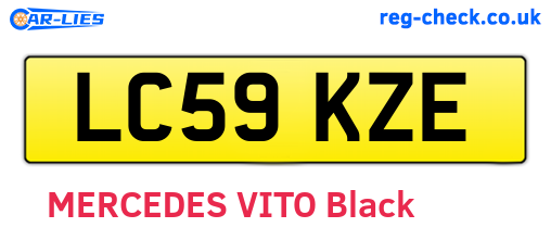 LC59KZE are the vehicle registration plates.