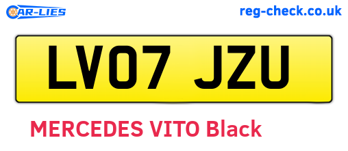 LV07JZU are the vehicle registration plates.
