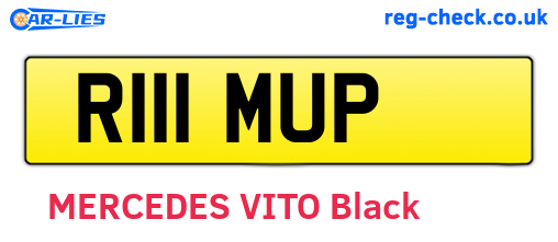 R111MUP are the vehicle registration plates.