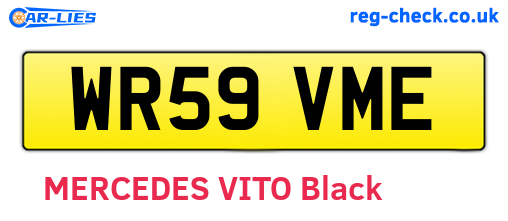WR59VME are the vehicle registration plates.