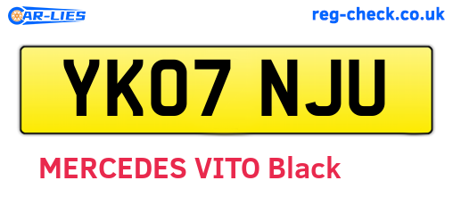 YK07NJU are the vehicle registration plates.
