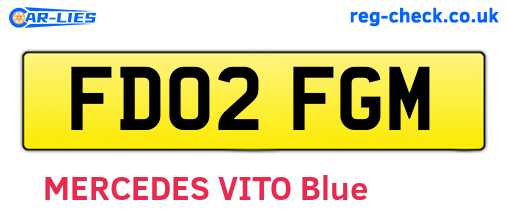 FD02FGM are the vehicle registration plates.