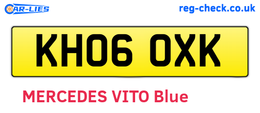 KH06OXK are the vehicle registration plates.