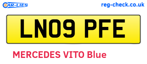 LN09PFE are the vehicle registration plates.