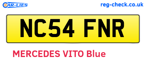 NC54FNR are the vehicle registration plates.