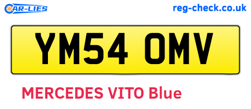 YM54OMV are the vehicle registration plates.