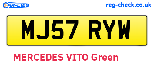 MJ57RYW are the vehicle registration plates.