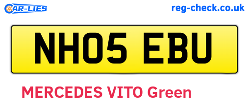 NH05EBU are the vehicle registration plates.