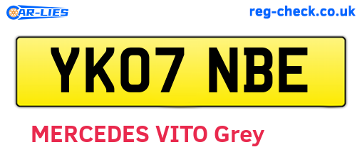 YK07NBE are the vehicle registration plates.