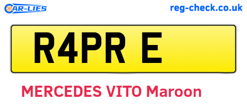 R4PRE are the vehicle registration plates.