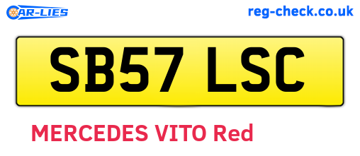 SB57LSC are the vehicle registration plates.