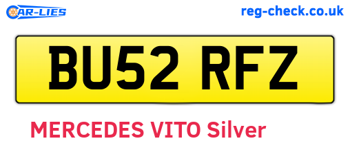 BU52RFZ are the vehicle registration plates.