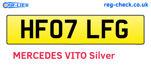 HF07LFG are the vehicle registration plates.