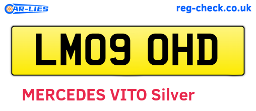 LM09OHD are the vehicle registration plates.