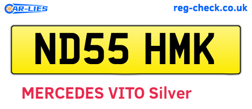 ND55HMK are the vehicle registration plates.