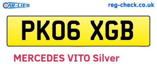 PK06XGB are the vehicle registration plates.
