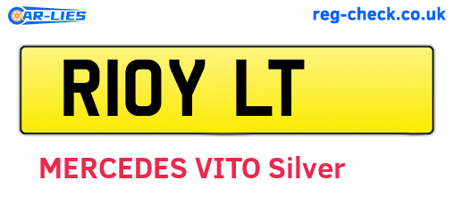 R10YLT are the vehicle registration plates.