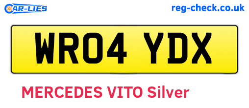 WR04YDX are the vehicle registration plates.