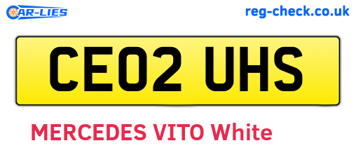 CE02UHS are the vehicle registration plates.