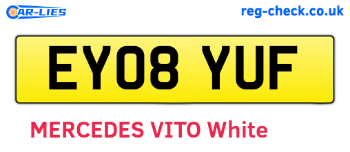 EY08YUF are the vehicle registration plates.