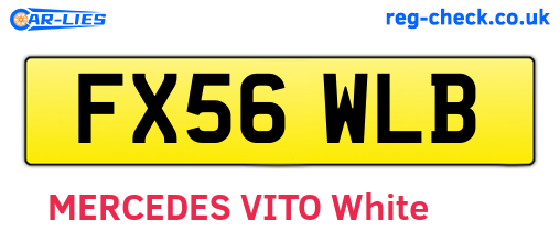 FX56WLB are the vehicle registration plates.