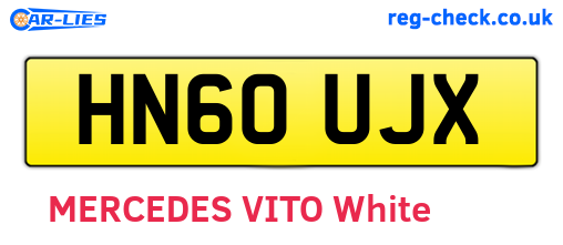 HN60UJX are the vehicle registration plates.