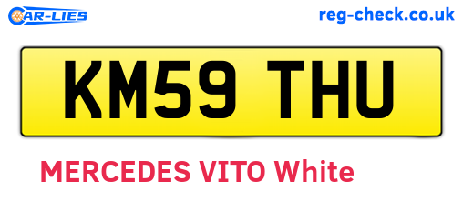 KM59THU are the vehicle registration plates.