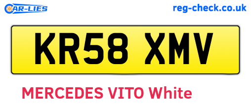 KR58XMV are the vehicle registration plates.